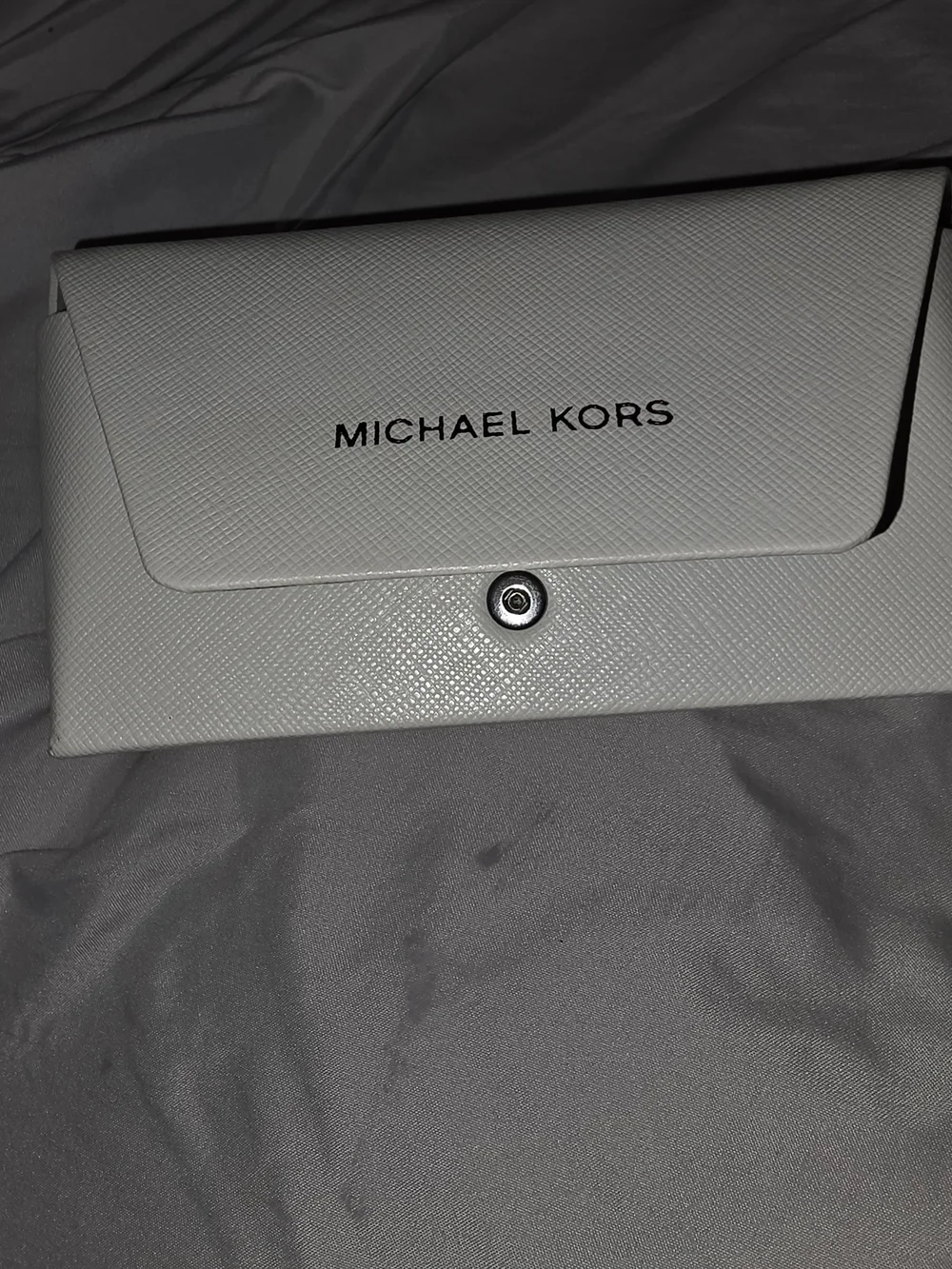 Michael Kors Gold Frame Aviator Sunglasses with Dark Blue Lenses